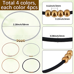 16 Stück 4 Farben Edelstahl Satellitenketten Stretcharmband für Frauen&nbsp;BJEW-SP0001-17