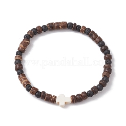 Braccialetti elasticizzati con perline rotonde miste da 4 mm&nbsp;BJEW-JB10260