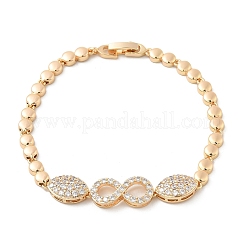 Bracelets en laiton à maillons en zircone cubique à micro pavé&nbsp;KK-R217-45G
