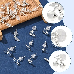 2 Paar Ohrstecker aus Legierung für Damen&nbsp;EJEW-FS0001-27E