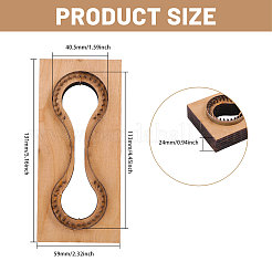 Stampo per fustellatura rettangolare in legno e acciaio al carbonio per pelle&nbsp;DIY-WH0622-220