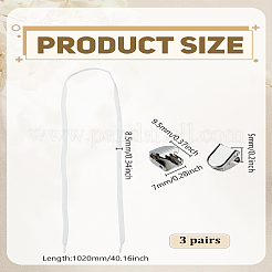 3 Paar Schnürsenkel aus Polycotton-Kordel&nbsp;AJEW-LP0008-20