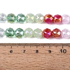 Stränge aus galvanisierter Jade-Imitation und undurchsichtigen sowie transparenten Glasperlen&nbsp;EGLA-Q135-8MM-A07
