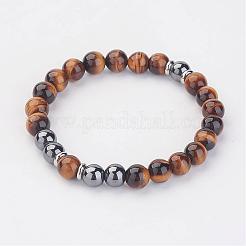 Nichtmagnetischen synthetischer Hämatit Perlen Armbänder stretch&nbsp;BJEW-JB02900
