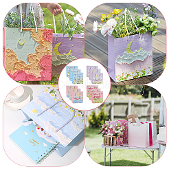 24 Stück 4 Arten Papiergeschenktüten mit Polyestergriffen&nbsp;CARB-NB0001-13