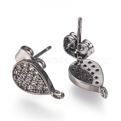 Accessoires de clous d'oreilles en laiton&nbsp;KK-P156-28-NR