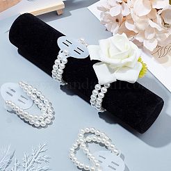Stretch-Armbänder aus Kunstperlen aus Kunststoff&nbsp;FIND-NB0001-22