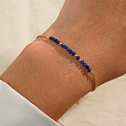 Bracelets à maillons en perles de lapis-lazuli naturelles&nbsp;AL8612-6