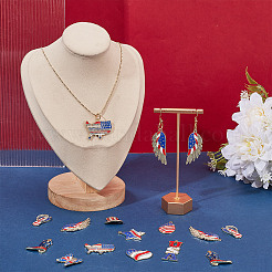 26 pendentif en alliage émaillé sur le thème du jour de l'indépendance&nbsp;ENAM-AR0001-88