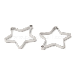 Ciondoli a forma di stella con lunetta posteriore aperta in acciaio inossidabile 304 anti-ossidazione&nbsp;LS-STAS-Z040-01P