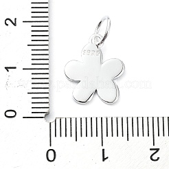 925 Sterling Silber Emaille lächelndes Gesicht Blumenanhänger&nbsp;STER-M119-06B-S