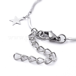 Bracciali con ciondolo in acciaio inossidabile 304 a forma di stella&nbsp;BJEW-JB05219