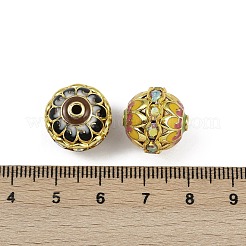 Perles en laiton émaillé&nbsp;KK-L236-01A-G