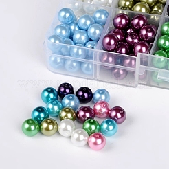 Perle di perle di vetro rotonde perlate ecologiche 10 colore&nbsp;HY-PH0004A-8mm-01