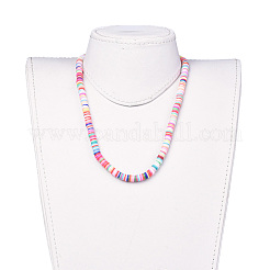 Collares hechos a mano de arcilla polimérica con heishi&nbsp;NJEW-JN02451