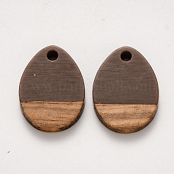 Pendentifs en bois de résine et de noyer&nbsp;RESI-S358-15