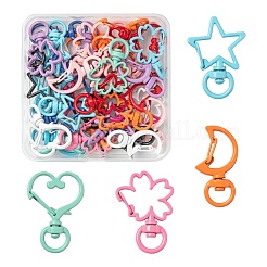 40 x drehbare Karabinerhaken aus spritzlackierter Legierung&nbsp;FIND-LS0001-52