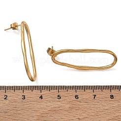 Ovale Ohrstecker aus 304 Edelstahl für Damen&nbsp;SA-CBA21A8-03G