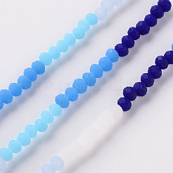 Fili di perle di vetro smerigliato opaco 7 colore&nbsp;FGLA-T002-02A-A04