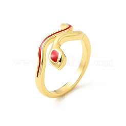 Manschettenringe aus Messing und Emaille für Damen&nbsp;RJEW-F188-04G-02