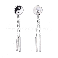 Orecchini a nappa con catena in acciaio inossidabile 304 feng shui&nbsp;EJEW-I248-37