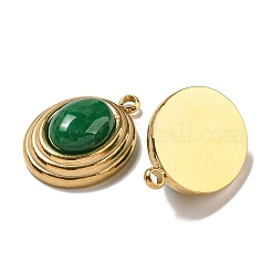 Natürliche grüne Jade gefärbte Anhänger&nbsp;STAS-L025-007G-03