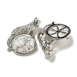 Natürliche Howlith halbrunde Anhänger&nbsp;G-F766-06AS-09