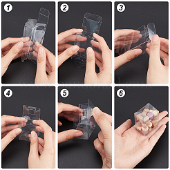 Transparente Geschenkboxen aus Kunststoff&nbsp;CON-WH0086-045
