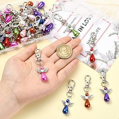 40 stücke 8 farben engel kunststoff perle anhänger dekoration&nbsp;HJEW-CJ00062