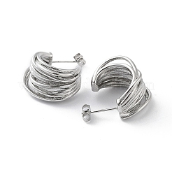 Anlaufgeschützte Ohrstecker aus 304 Edelstahl&nbsp;EJEW-D095-09P