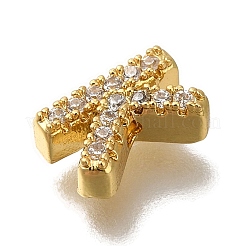 Placcatura a cremagliera in ottone micro pavé di perle di zirconi trasparenti&nbsp;KK-G500-30G-K