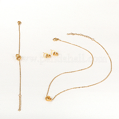 Schmuckset mit zwei ineinandergreifenden Ringen aus Edelstahl&nbsp;JG9167-2