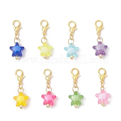 Decoraciones colgantes de acrílico con forma de estrella&nbsp;HJEW-JM03614