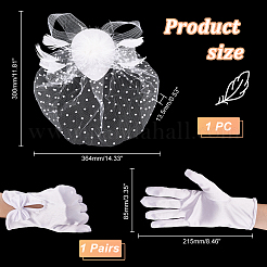 1 paire de gants à motif nœud papillon&nbsp;AJEW-GA0006-47B