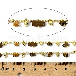 Cadenas de eslabones de pepitas de latón hechas a mano&nbsp;CHC-L053-11G-06