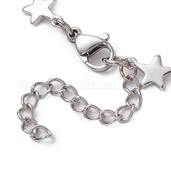 Bracciale a catena con maglie a stella in acciaio inossidabile 304 per donna&nbsp;AJEW-TA00028