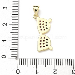 Colgante micropavé cubic zirconia de latón&nbsp;KK-P345-60G-01