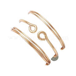 3 anello da dito con perline di avventurina verde naturale&nbsp;RJEW-JR00855-04