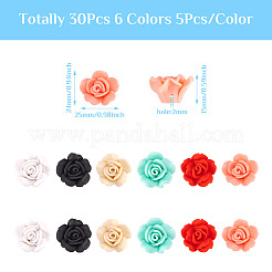 30 pz 6 colori fatti a mano perline di argilla polimerica&nbsp;CLAY-FW0001-04