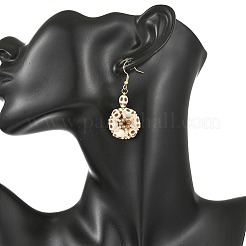 Boucles d'oreilles pendantes en turquoise synthétique teintée pour femmes&nbsp;EJEW-MZ00778