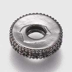 Entretoises de perles en laiton avec zircone cubique de micro pave&nbsp;ZIRC-K074-11A-02B