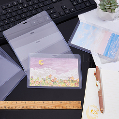 60 porte-cartes de visite en plastique transparent&nbsp;AJEW-FH0009-08C