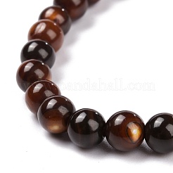 Bracelets de perles extensibles en coquille d'eau douce naturelle teinte ronde&nbsp;BJEW-JB05727-03