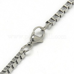 Colliers unisexes tendance en acier inoxydable 201 résistants au ternissement&nbsp;NJEW-L043D-48P