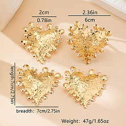 Grandi braccialetti in lega a forma di cuore e anelli polsini e orecchini a bottone&nbsp;FS-WG6E35F-01