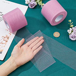 50 Yard elastische Polyester-Deko-Mesh-Bänder&nbsp;SRIB-WH0011-129B