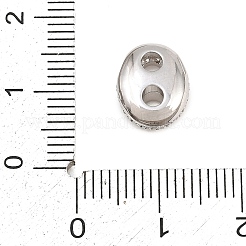 Messing Micro Pave klare Zirkonia Perlen&nbsp;CU-CBAF1EE-01P