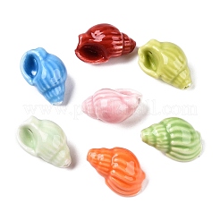 Filo di perline di porcellana stampate fatte a mano&nbsp;X-PORC-T133-01M
