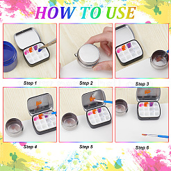 2 Set Aufbewahrungsbox aus Eisen für Aquarellfarben und Nagellackdosen&nbsp;MRMJ-BC0003-46