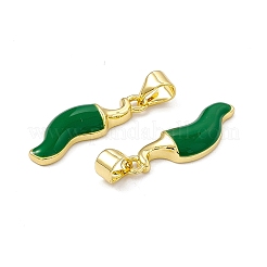 Pendentifs en émail de laiton plaqué or véritable 18k&nbsp;ZIRC-I061-08G